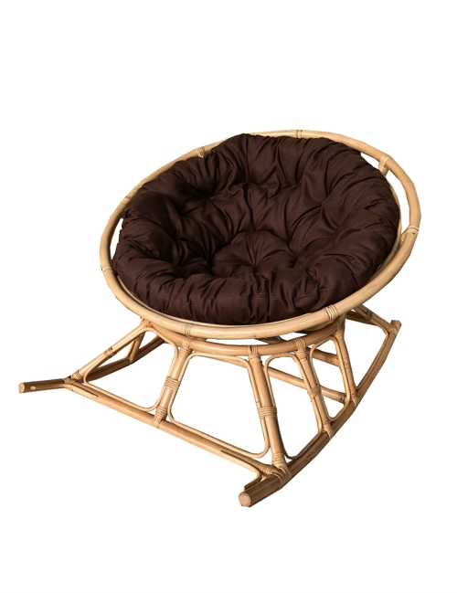 Кресло-качалка Papasan Harli на полозьях, медовый, коричневый, D100 см